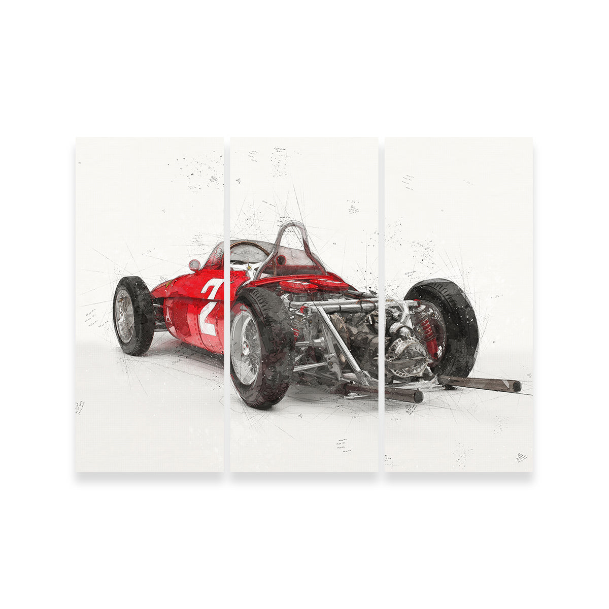 Exquisite Ferrari 156 Rear Wall Art by Stephen Chambers