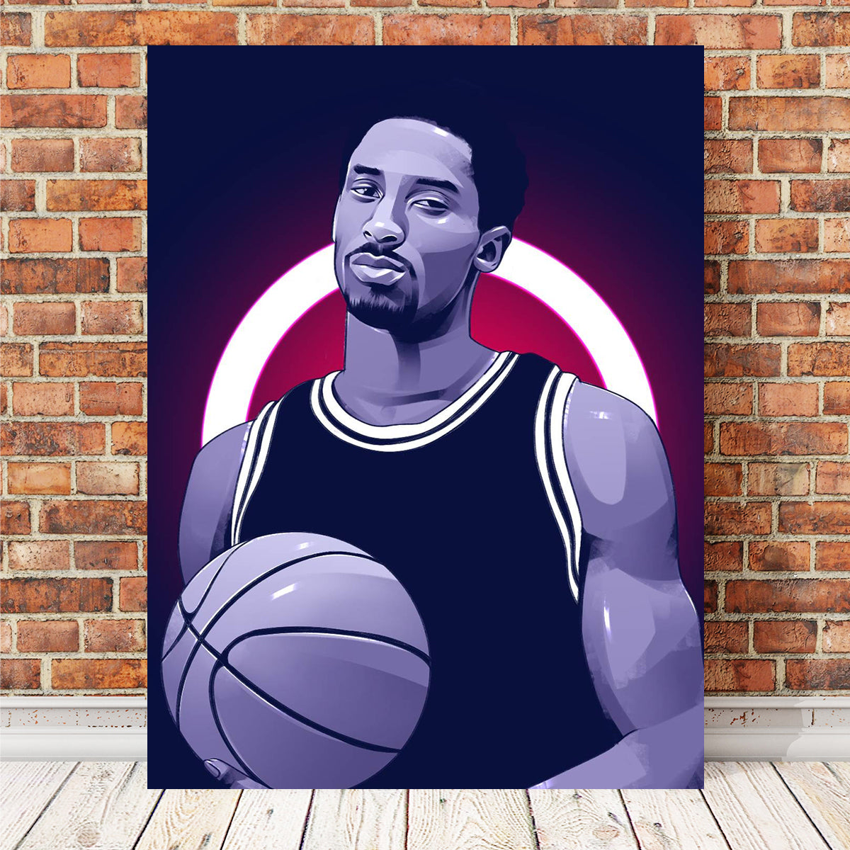 Stunning Kobe Bryant Blue Wall Art for Sports Fans