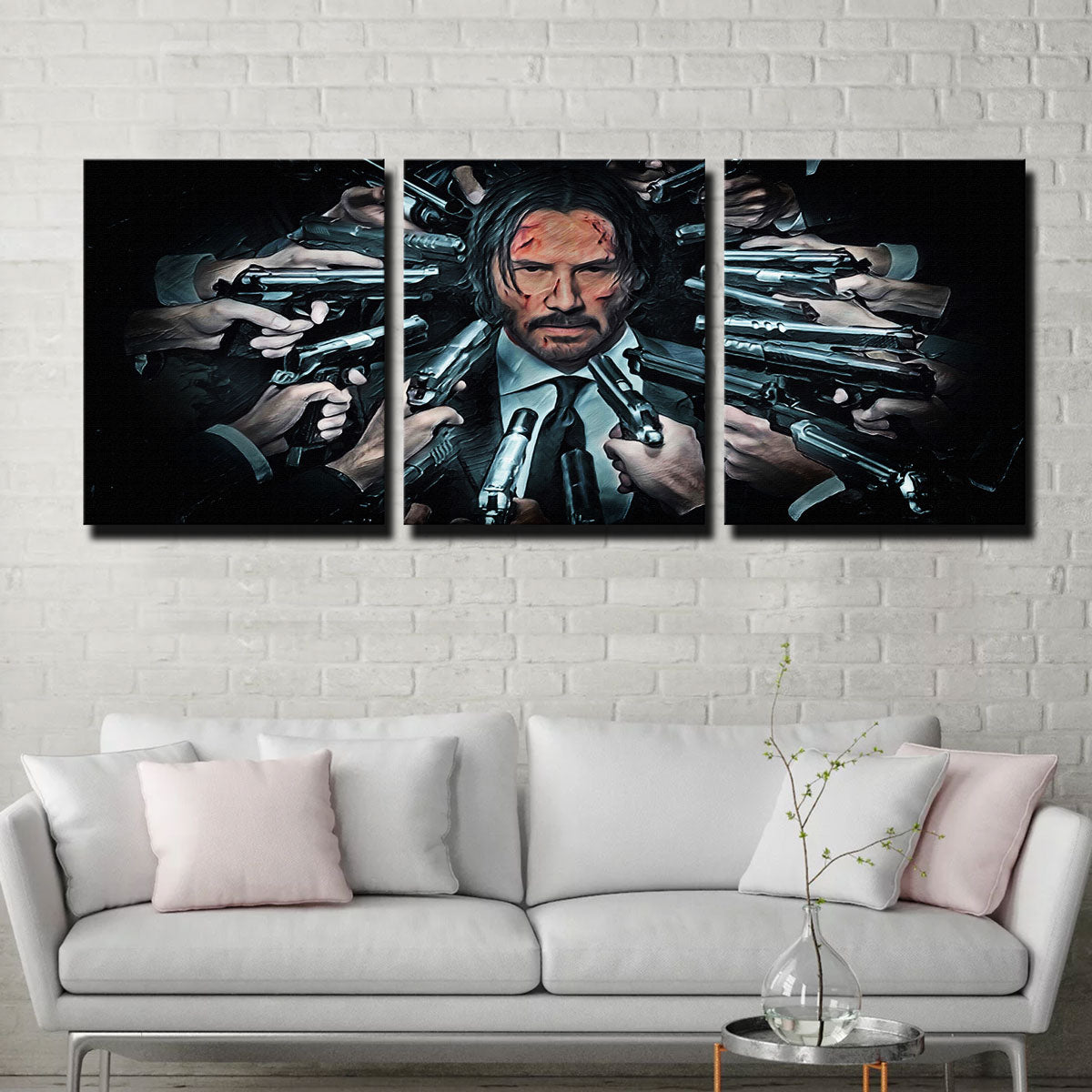 John Wick Themed Wall Art - Premium Museum Quality Canvas Print