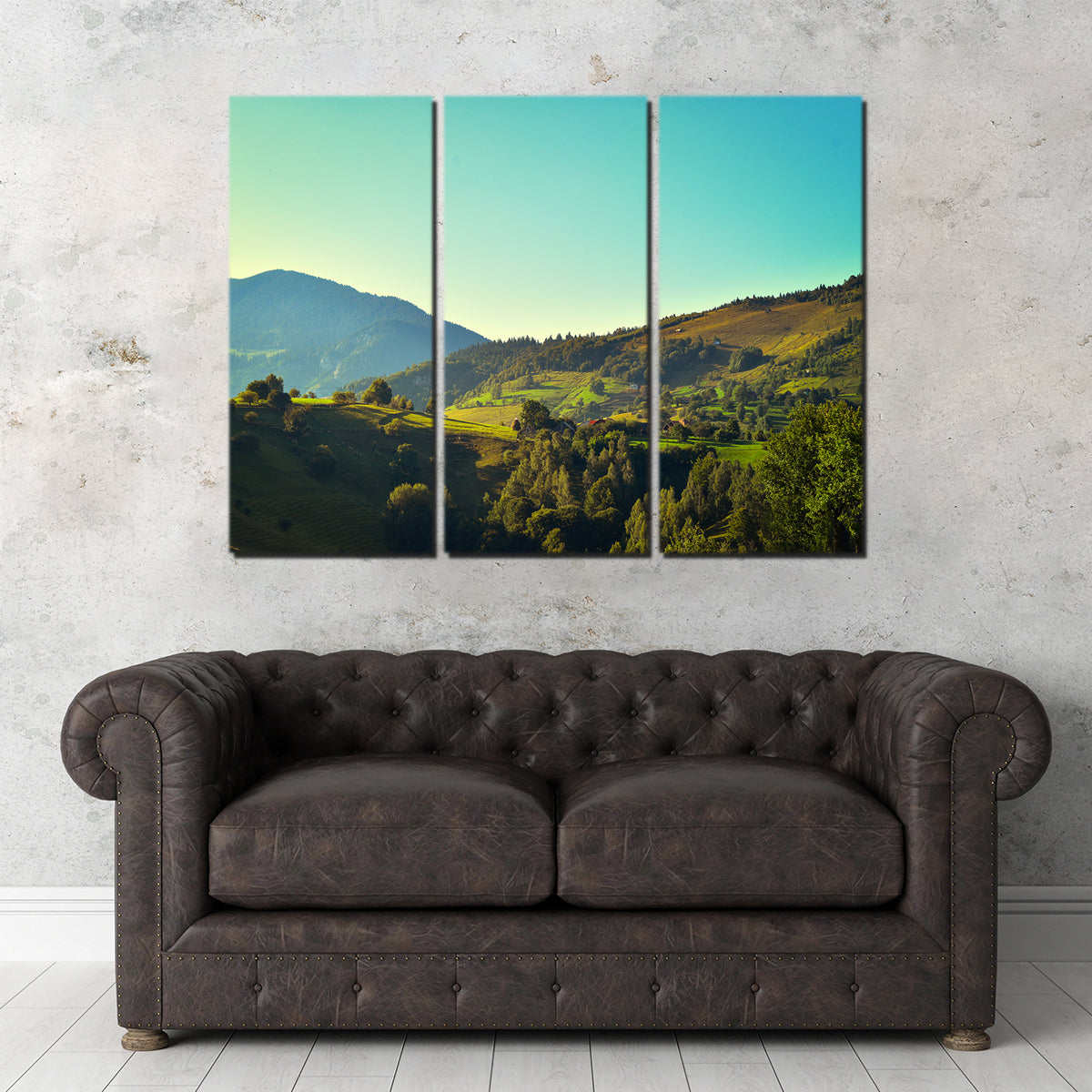 Exquisite 'Sunshine on Magura, Romania' Wall Art for Your Home Decor