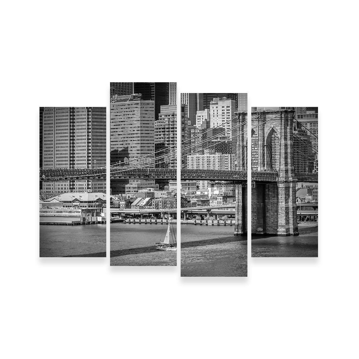 Stunning Brooklyn Bridge & Manhattan Skyline Wall Art by Melanie Viola