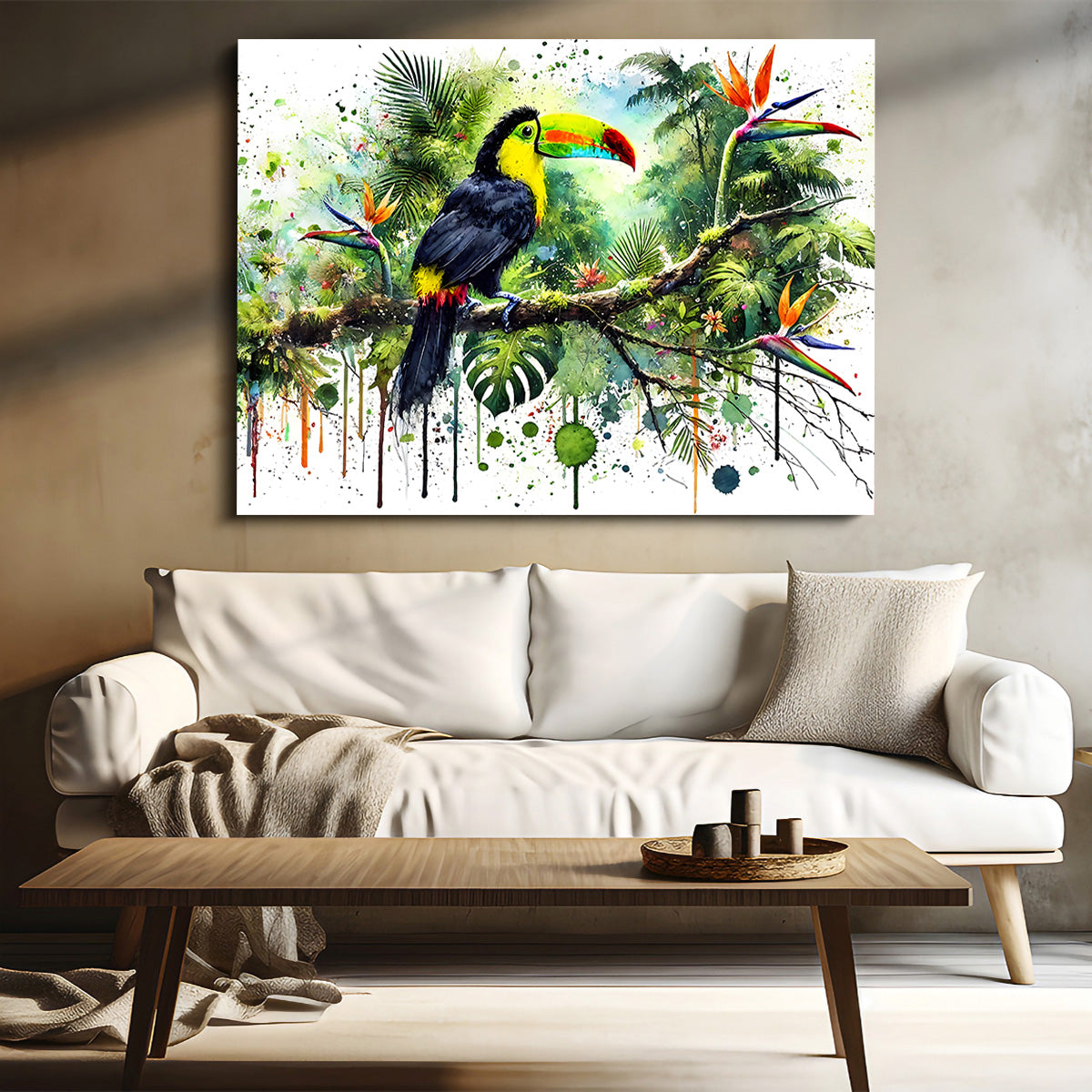 Toucan Watercolor V2 High - Quality Wall Art for Stunning Decor