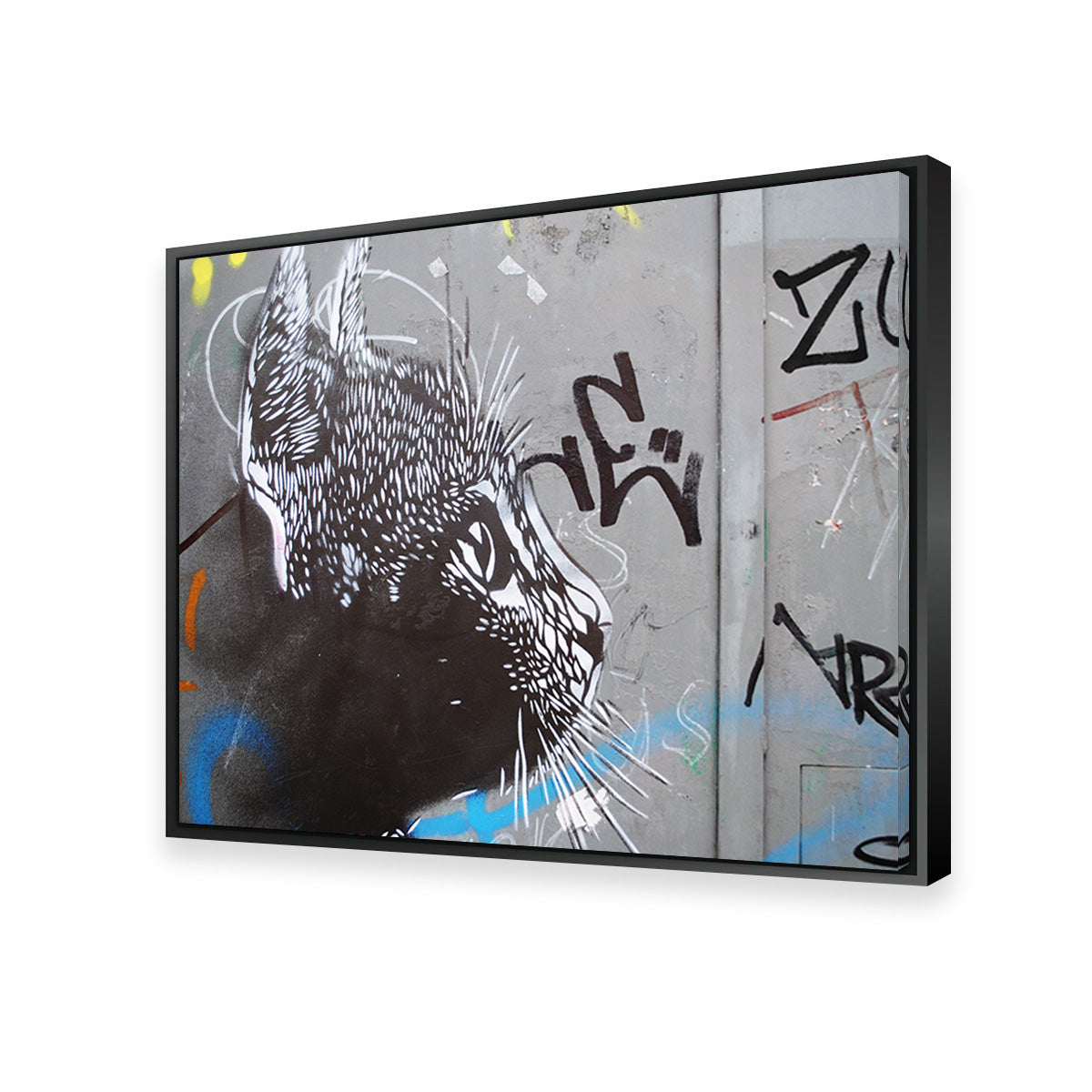 Eye - catching Street Art Cat Wall Art for Stunning Decor