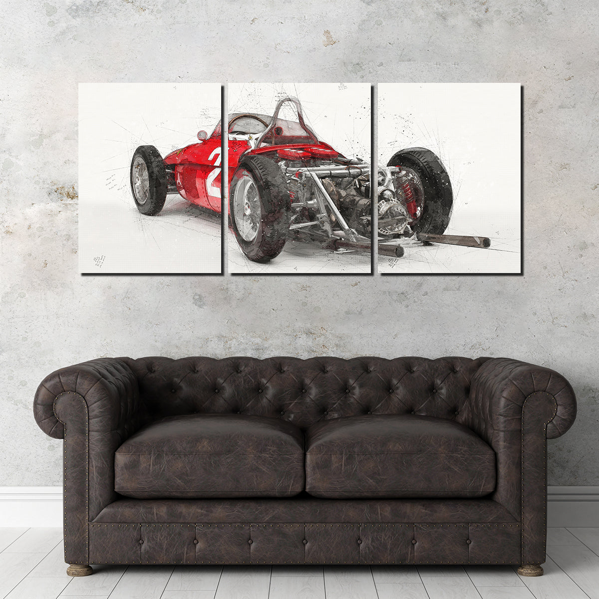 Exquisite Ferrari 156 Rear Wall Art by Stephen Chambers