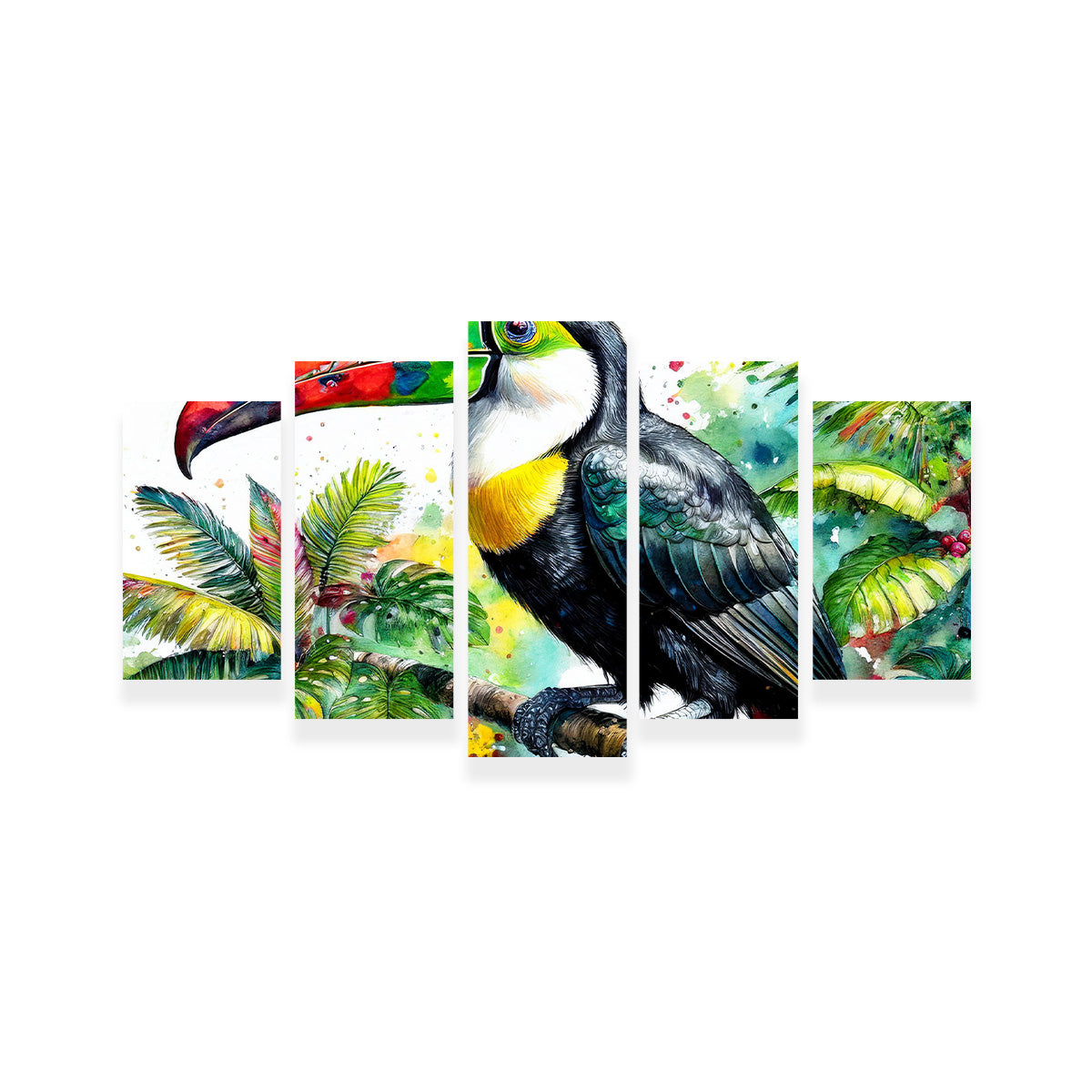 Exquisite Toucan Watercolor V1 Wall Art for Stunning Decor
