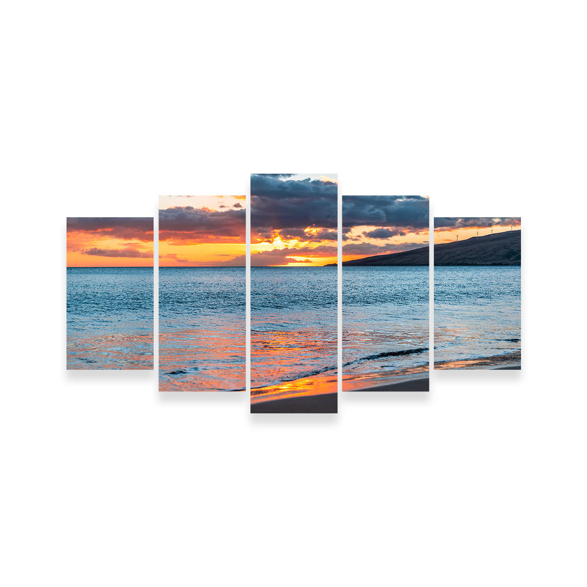 Stunning Sunset Over the Beach Wall Art by Lucas Moore