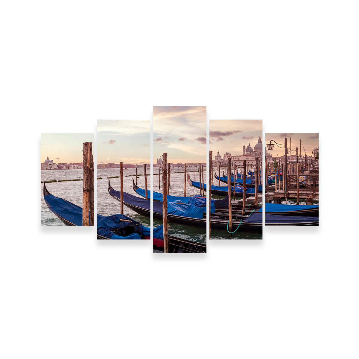 Exquisite Venice Gondolas & Santa Maria Della Salute Wall Art by Melanie Viola