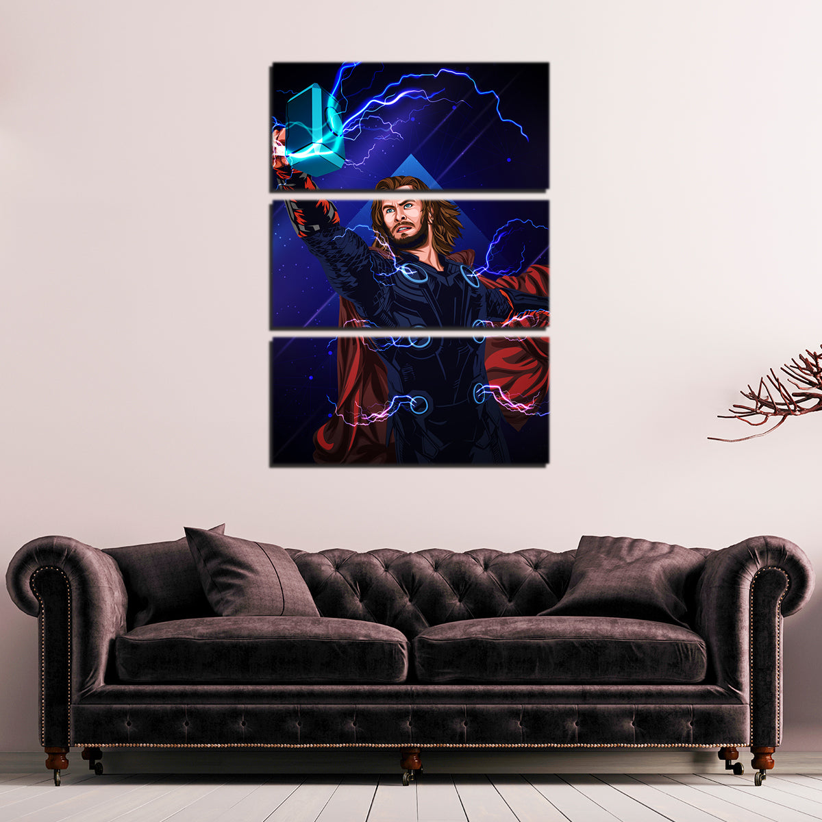Stunning Thor with Hammer Wall Art by Ralph & Laura Design