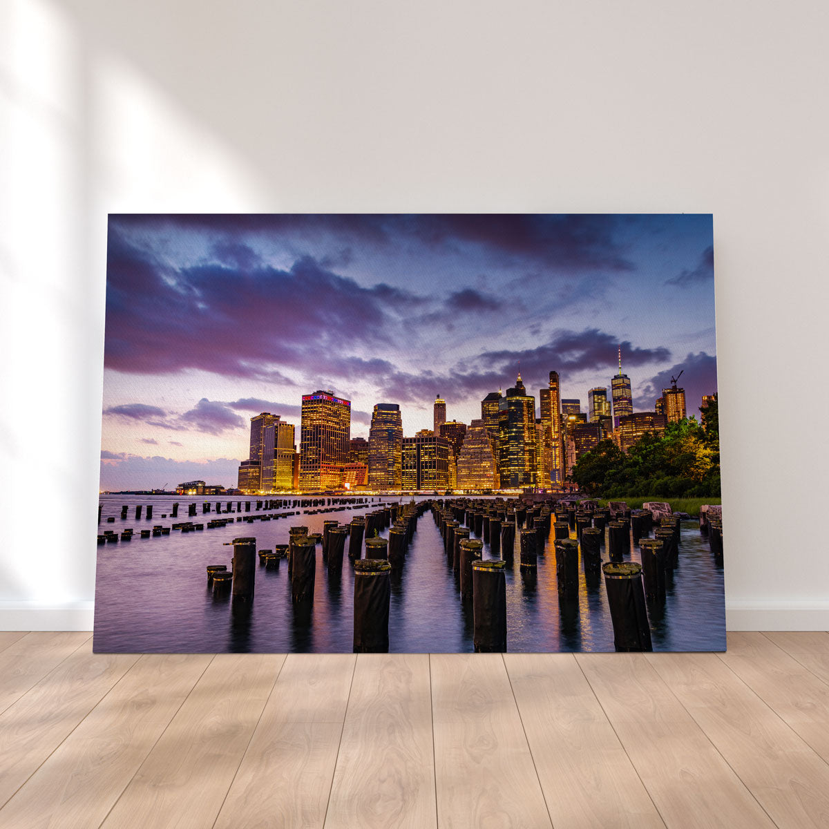 Vibrant Colorful New York Skyline Wall Art by Dennis Maida