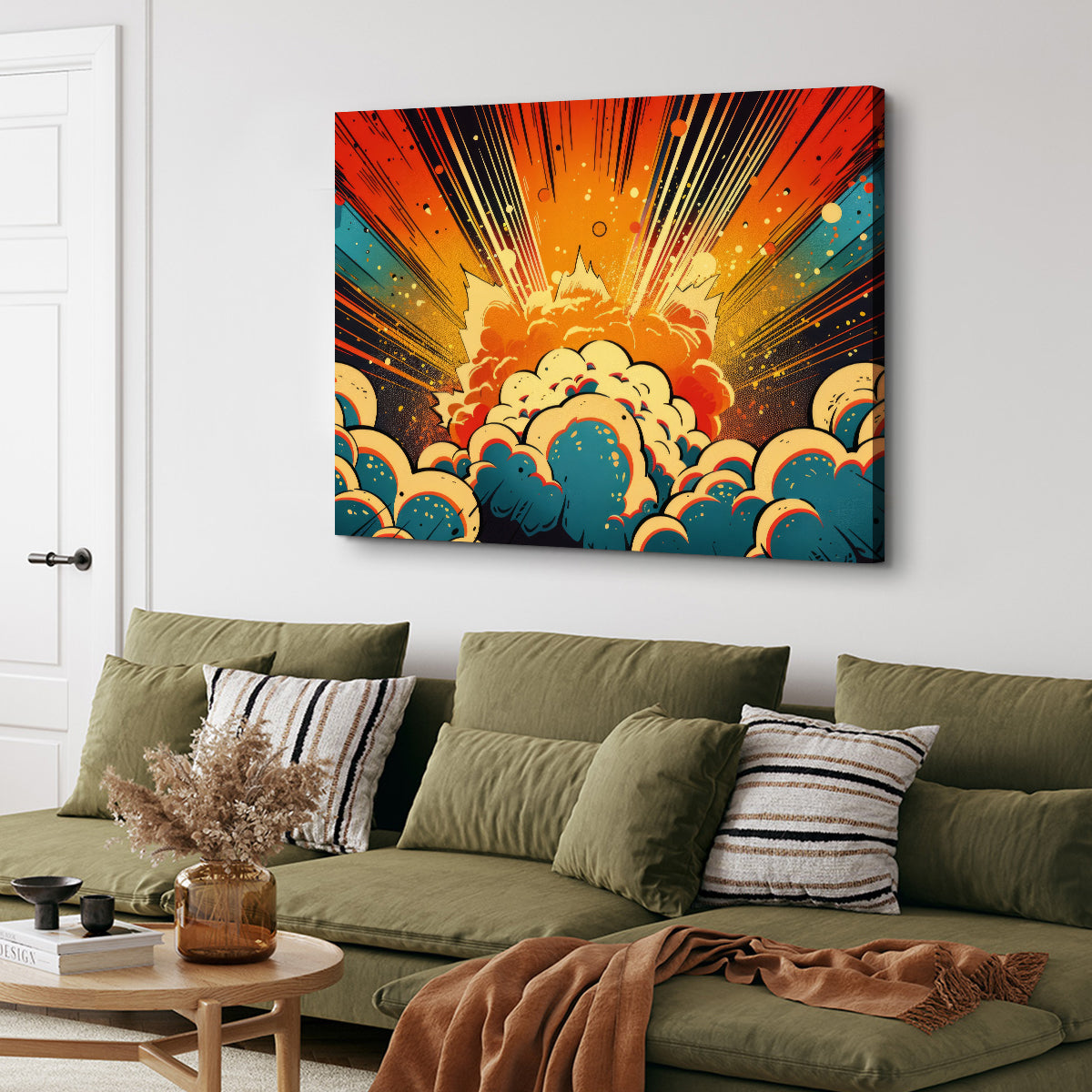 Explosive Comic Book - Museum Quality Canvas Print