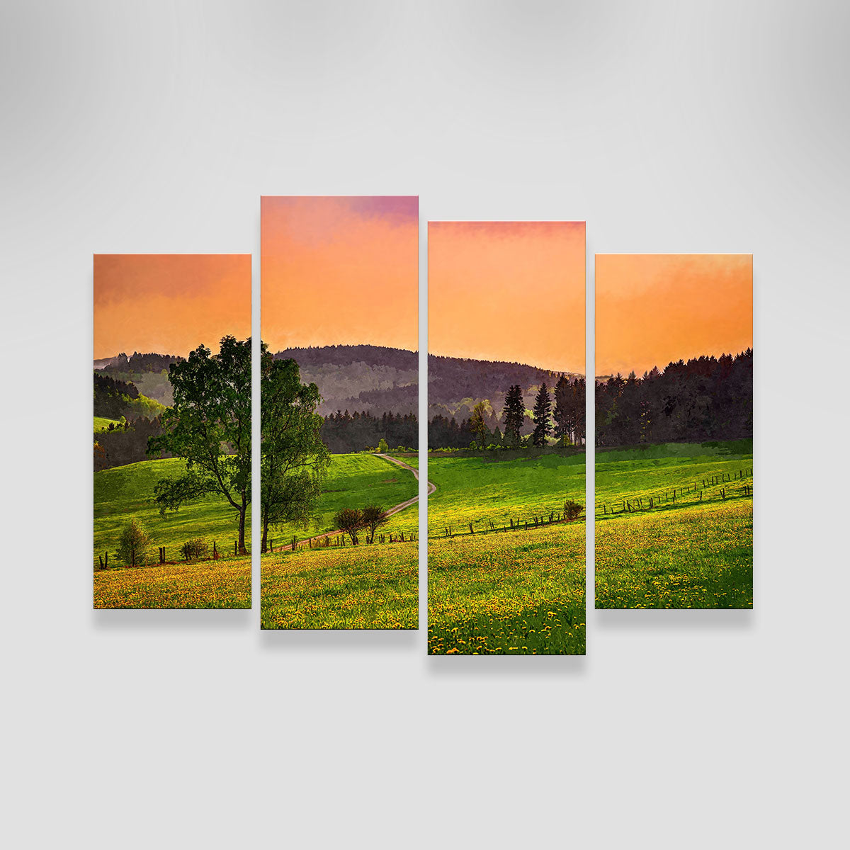 Denise Dundon's Evening Pasture Wall Art - Museum Quality Canvas Print