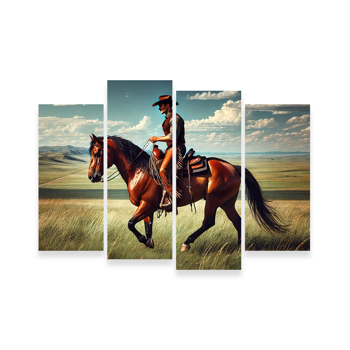 Stunning Cowboy and Quarter Horse Wall Art for Your Home Decor