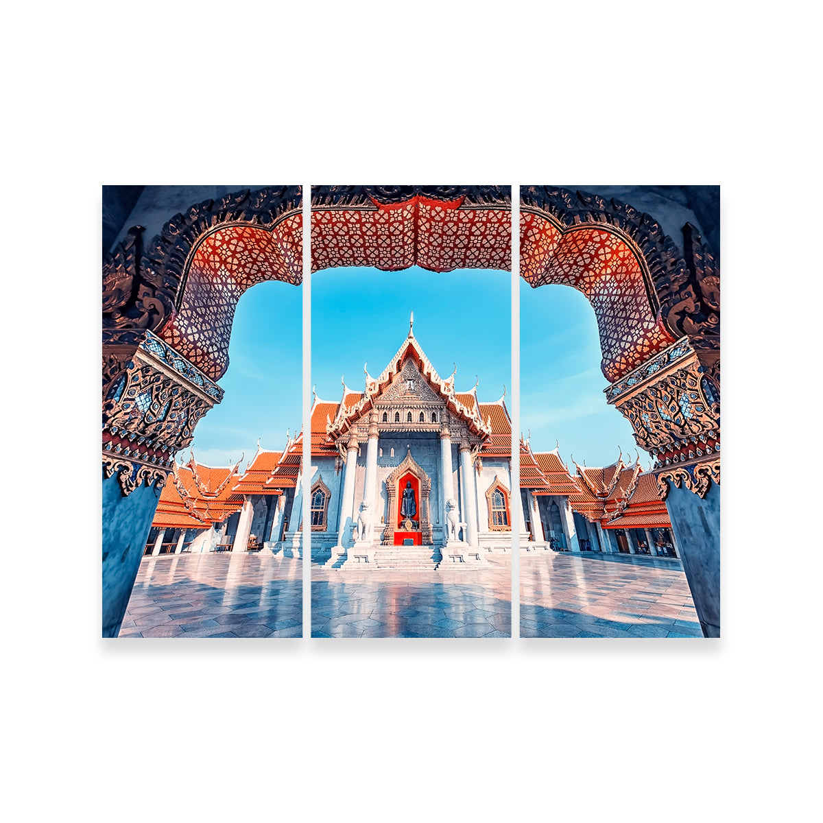 Exquisite Marble Temple Wall Art by Manjik Pictures
