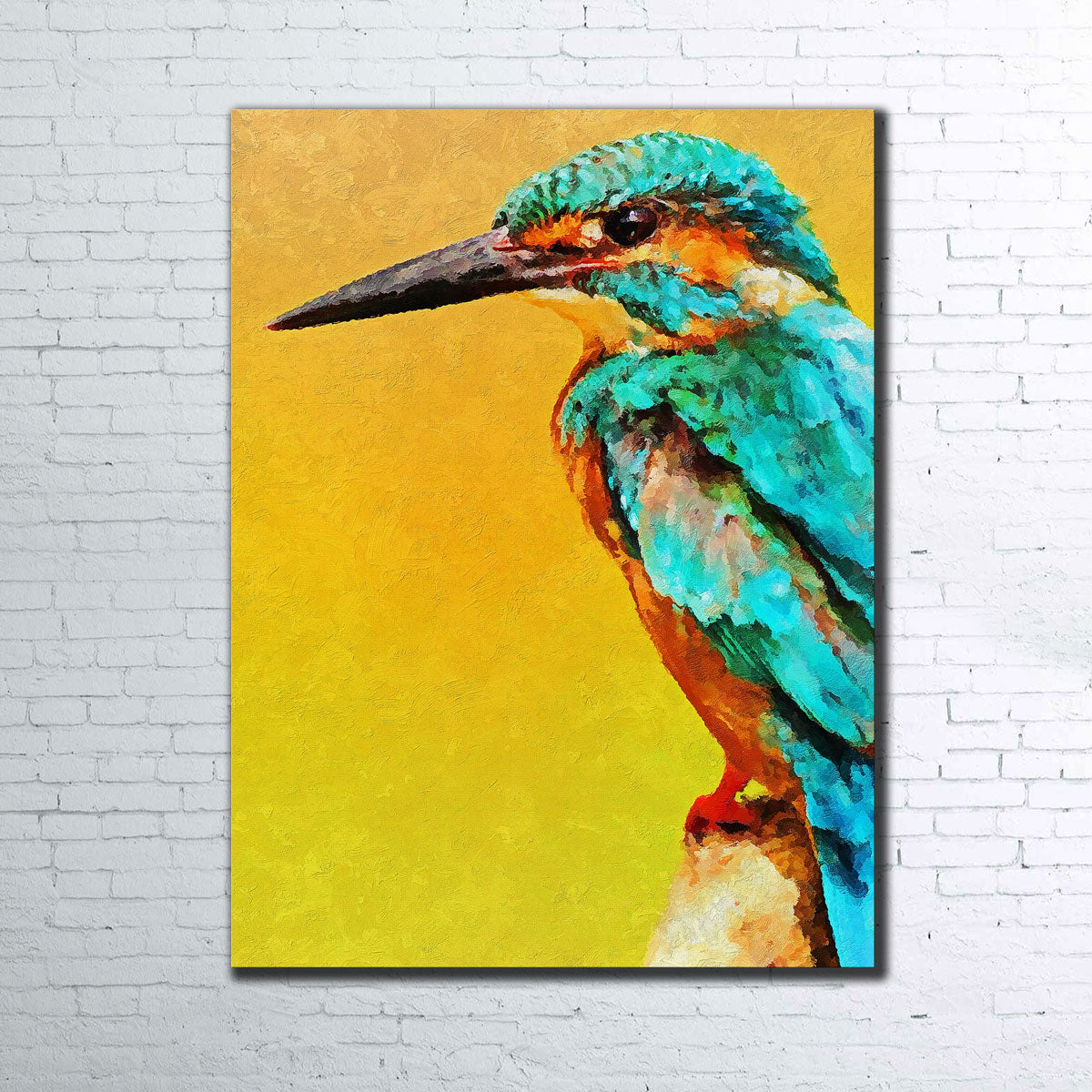 Stunning King Fisher Painting Wall Art by Gab Fernando