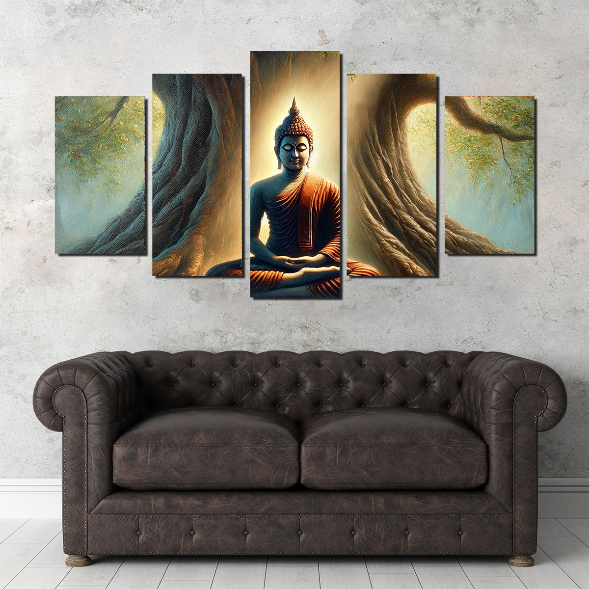 Exquisite Buddha Meditating Canvas Print
