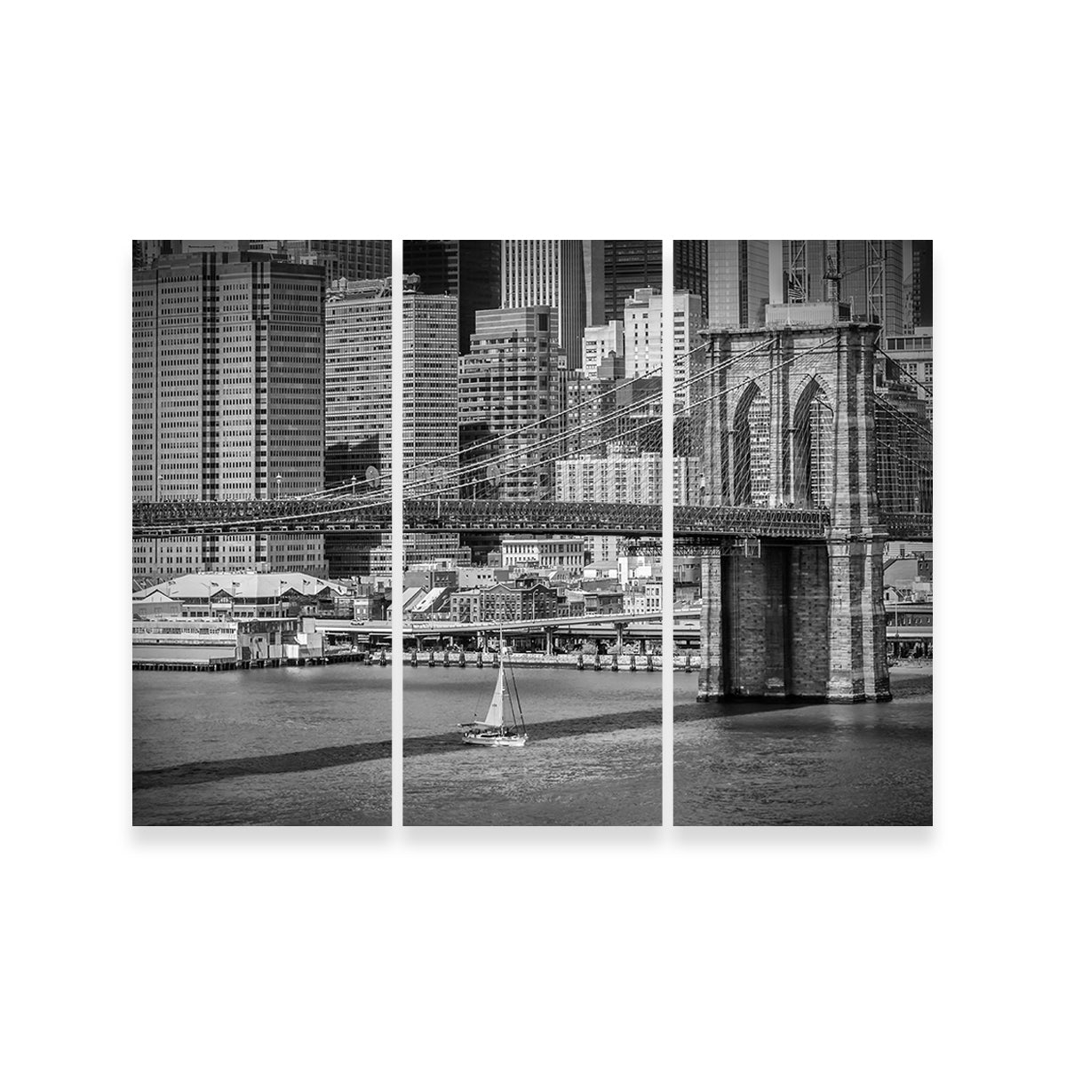 Stunning Brooklyn Bridge & Manhattan Skyline Wall Art by Melanie Viola