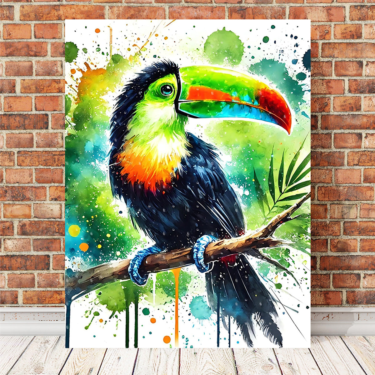 Exquisite Toucan Paint Drip Wall Art for Stunning Home Decor