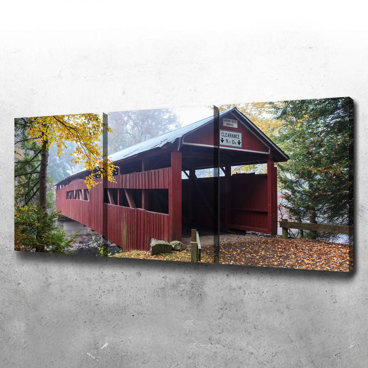 Exquisite Josiah Hess Covered Bridge Wall Art for Stunning Home Decor