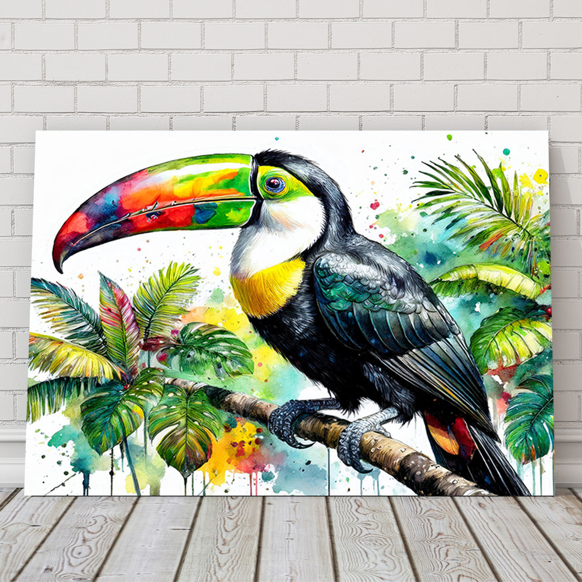 Exquisite Toucan Watercolor V1 Wall Art for Stunning Decor