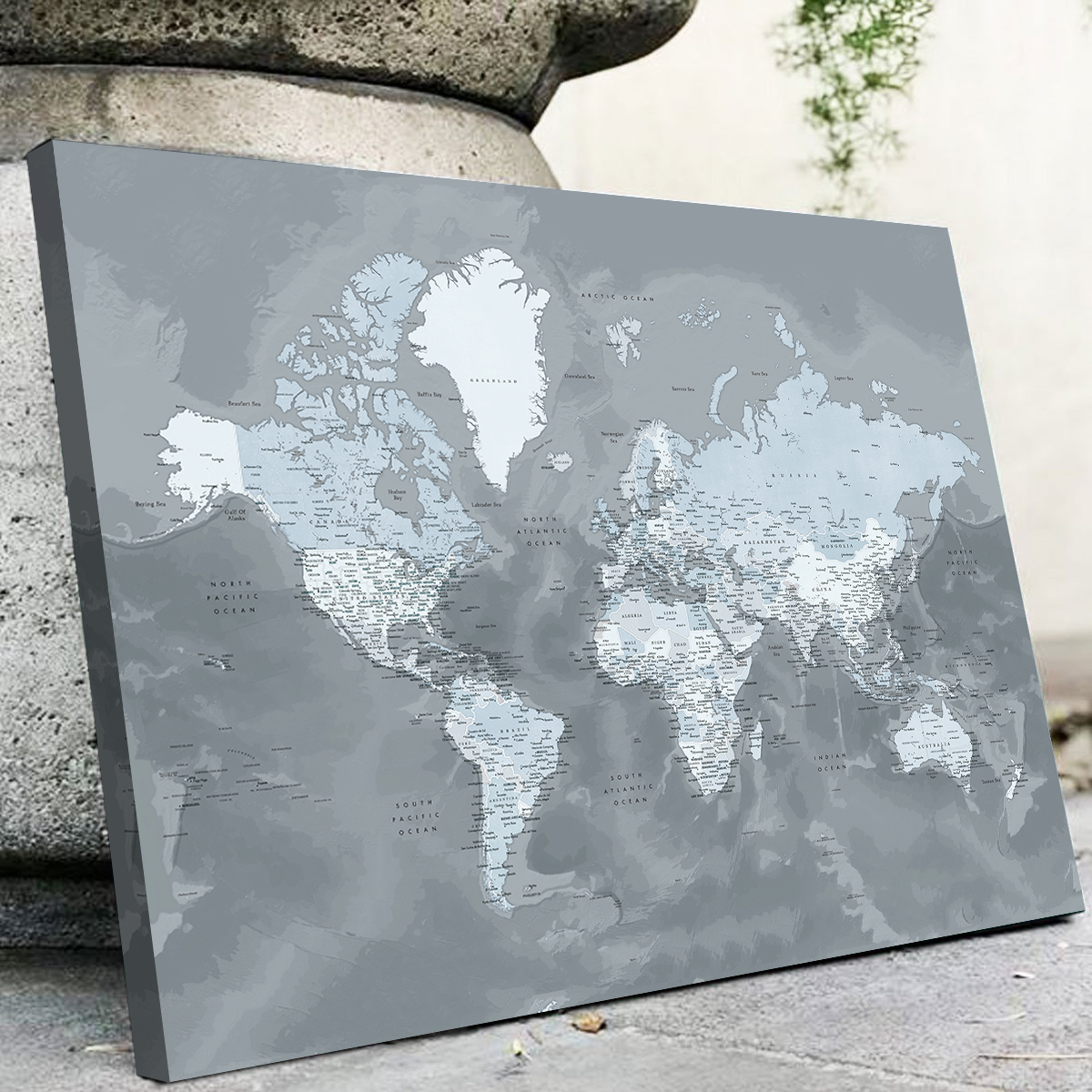 Stunning World Map 56 Wall Art by Blursbyai