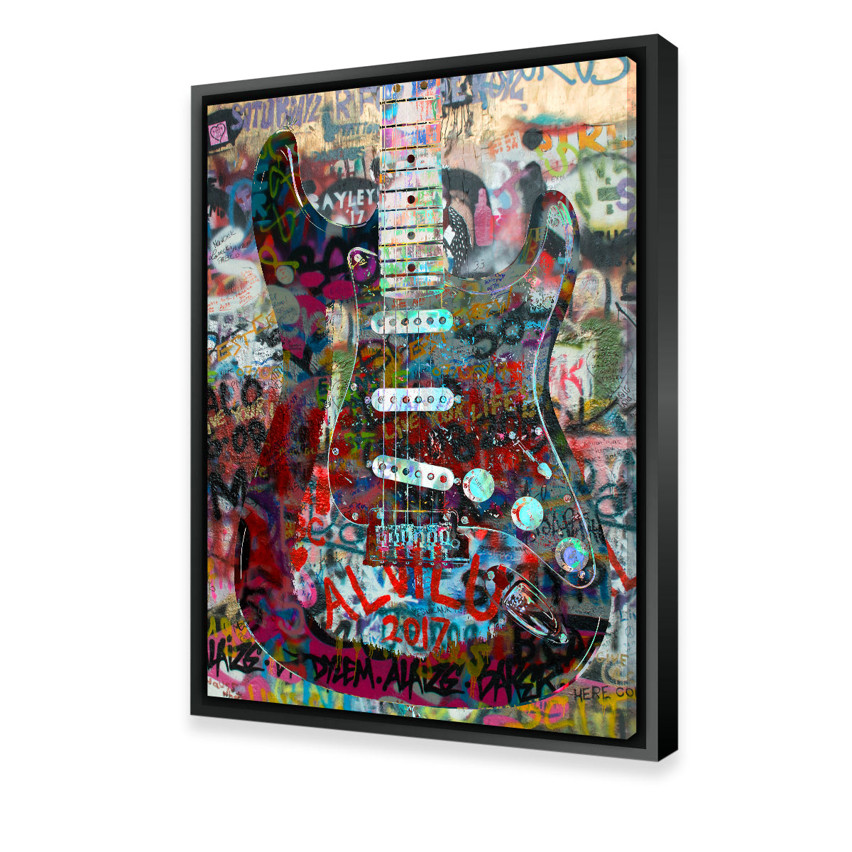 Stunning Strat Heavy Graffiti Wall Art by Stephen Chambers