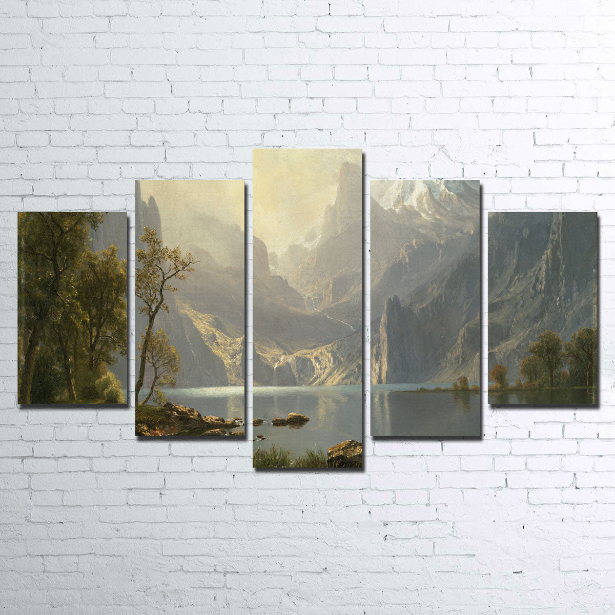 Stunning Lake Tahoe Landscape Painting Wall Art by Albert Bierstadt