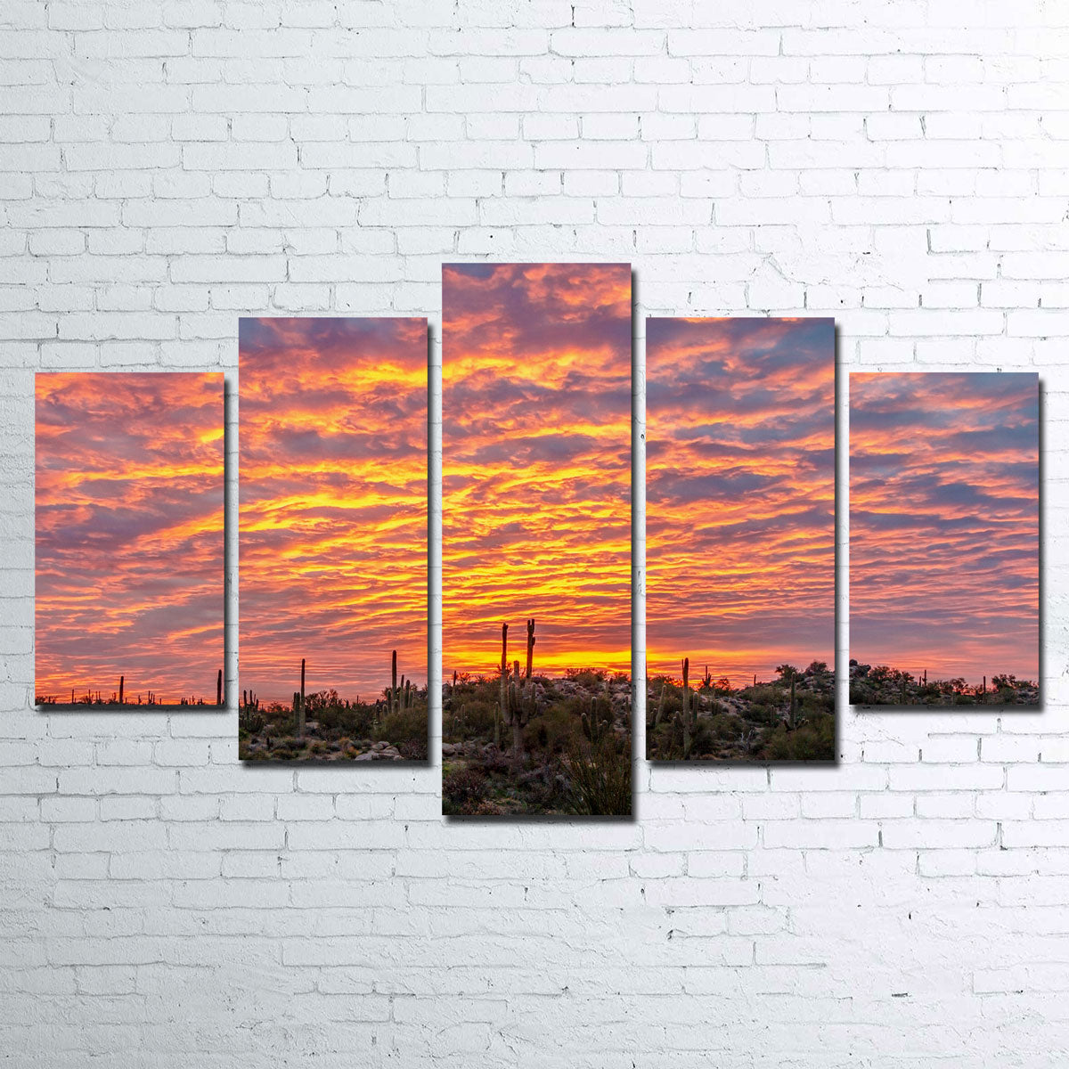 Stunning Vibrant Arizona Desert Sunrise Wall Art for Home Decor
