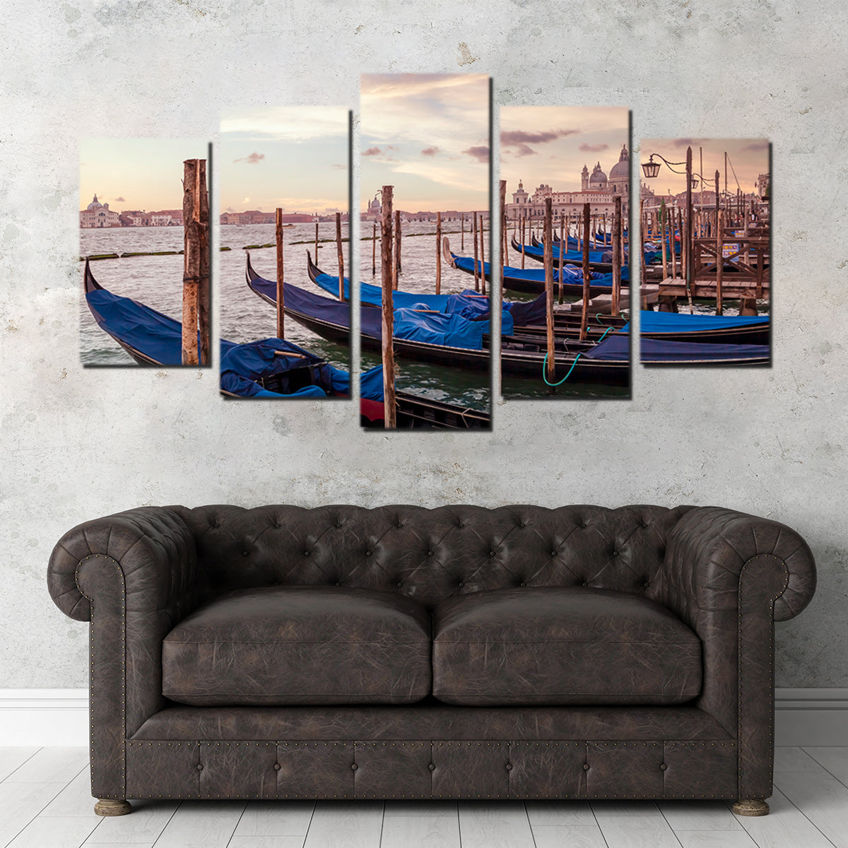Exquisite Venice Gondolas & Santa Maria Della Salute Wall Art by Melanie Viola
