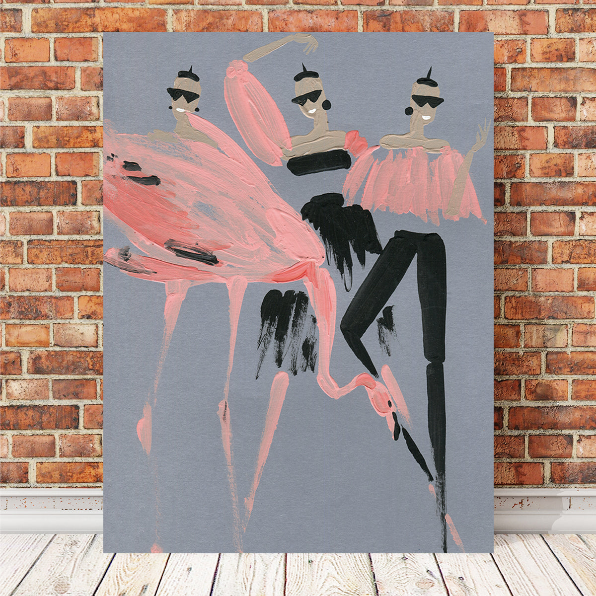 Stunning Flamingo Fashion Wall Art by Evgeny Vetrov