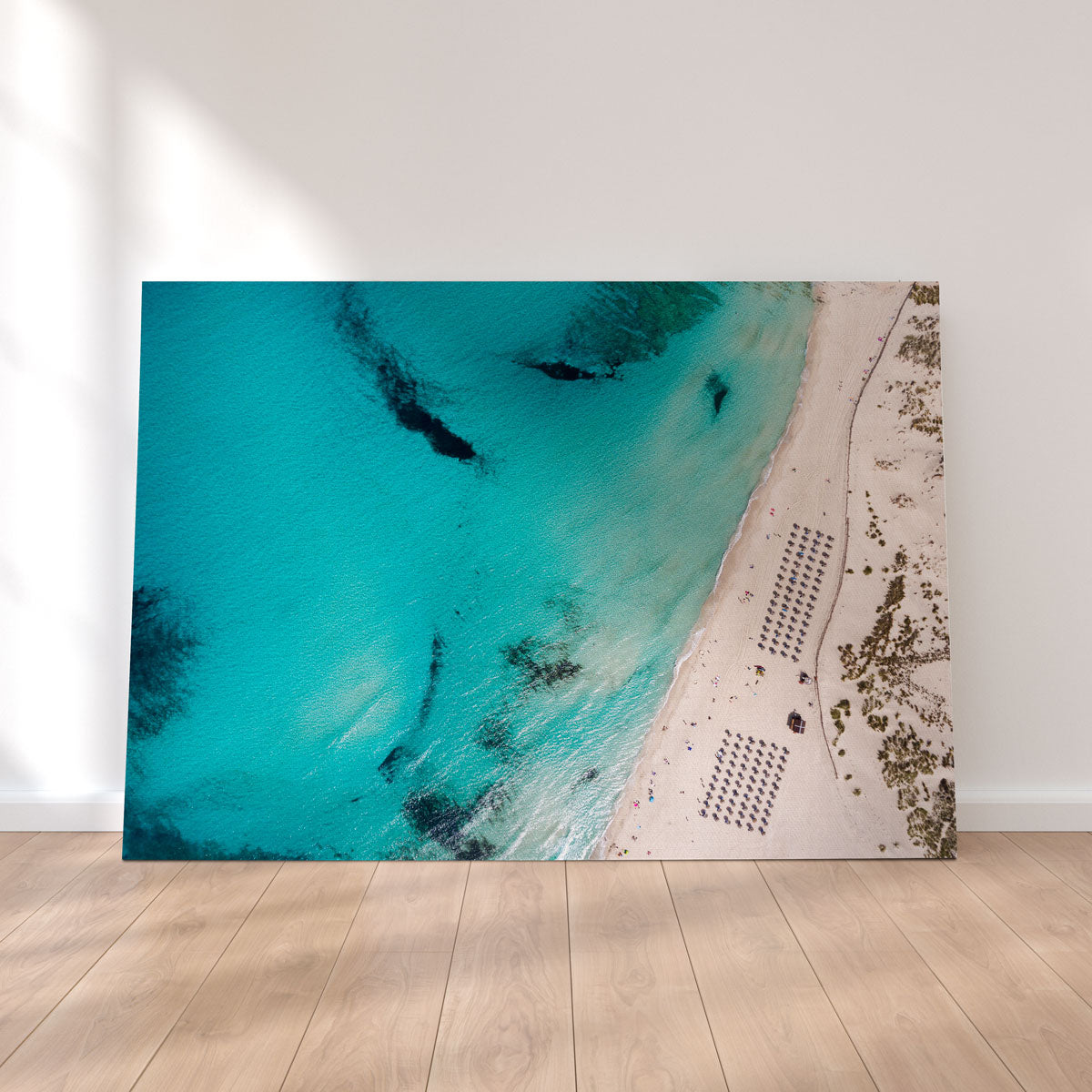 Stunning Umbrella Beach Wall Art by Karolis Janulis