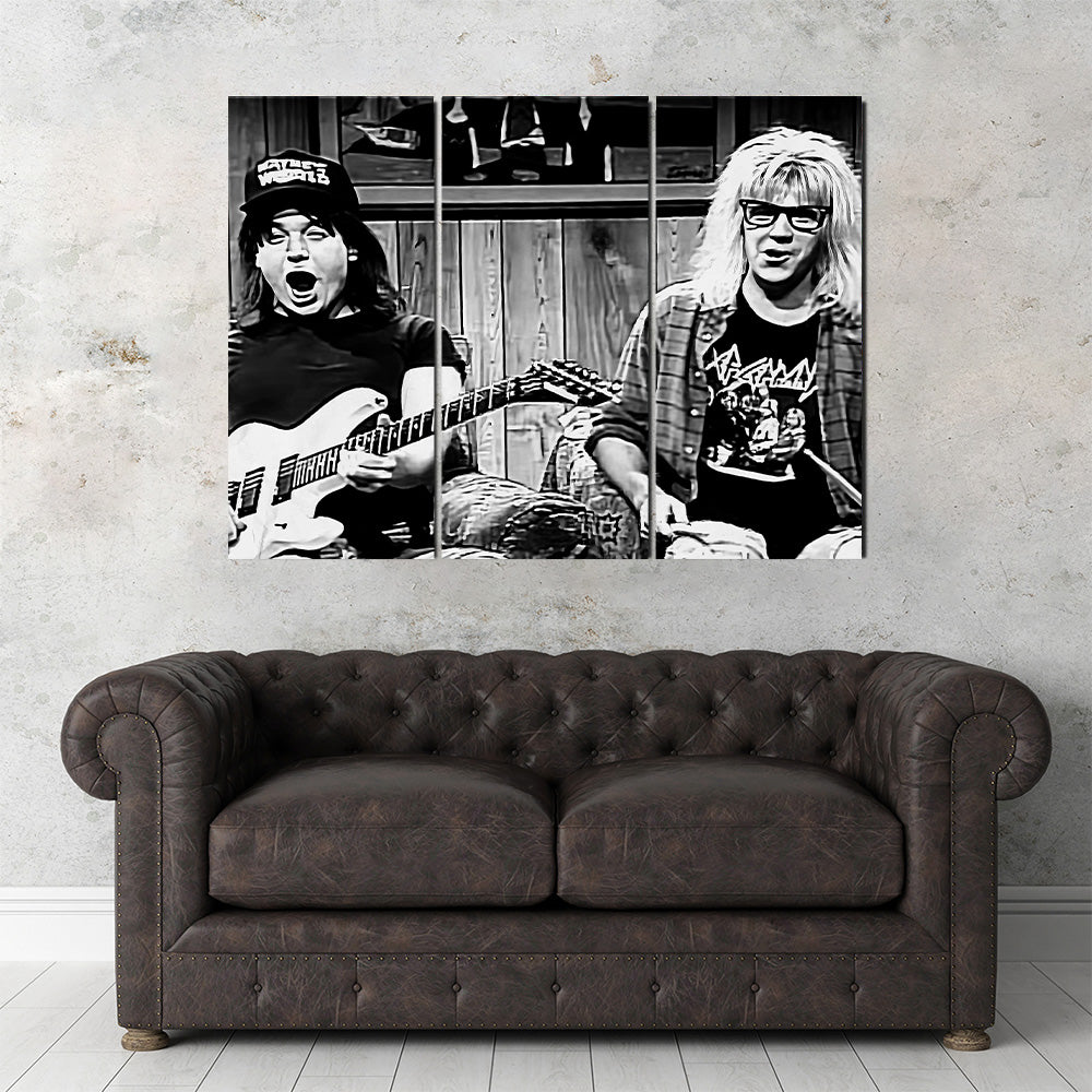 Wayne's World Stunning Grayscale Wall Art for Home Decor
