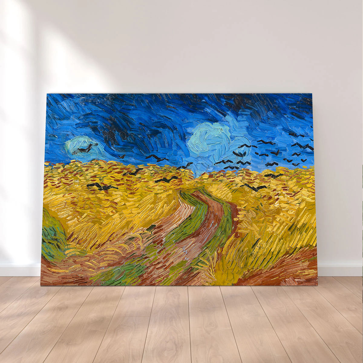 Korenveld met kraaien Wall Art by Vincent van Gogh - Premium Museum Quality Canvas