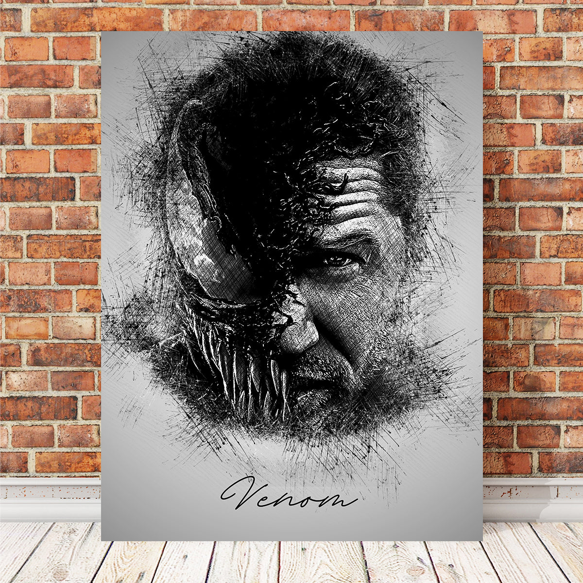 Stunning Venom Sketch Wall Art for Unique Home Decor