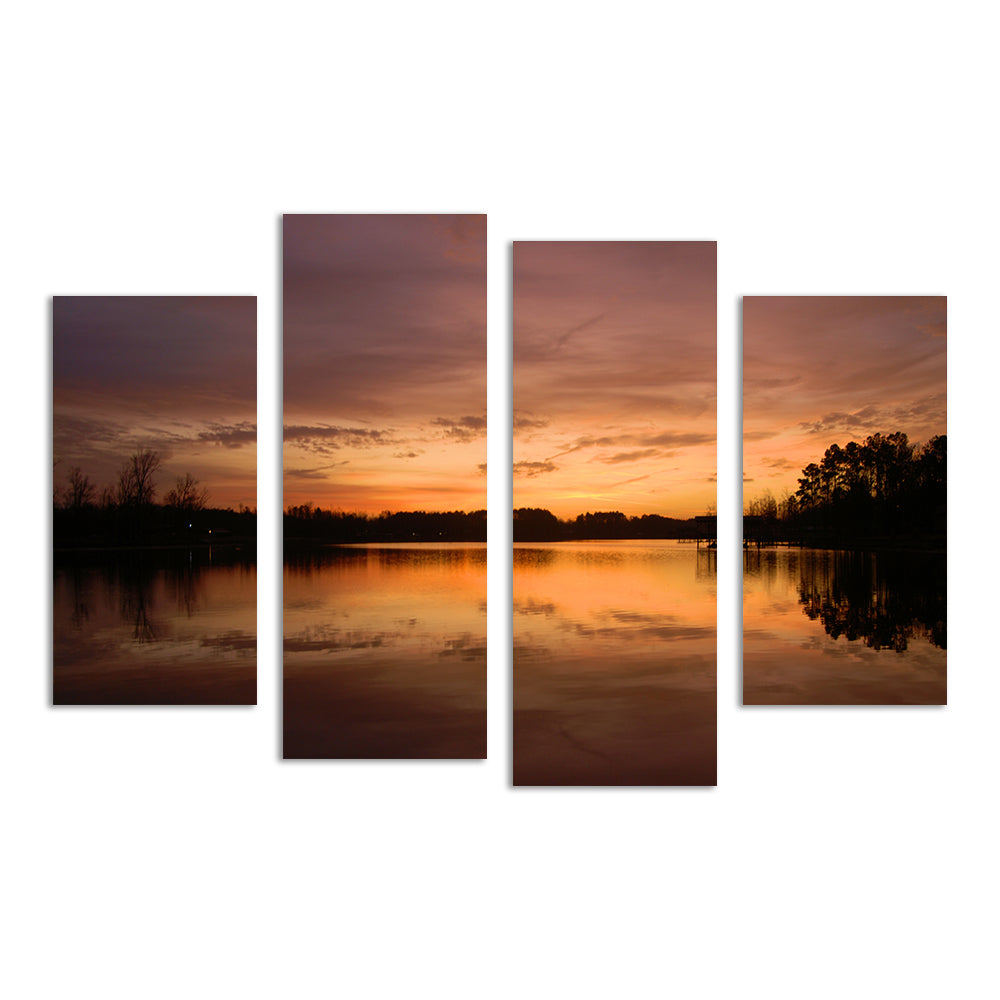 Stunning Lake Weiss Sunrise Wall Art for Home Decor