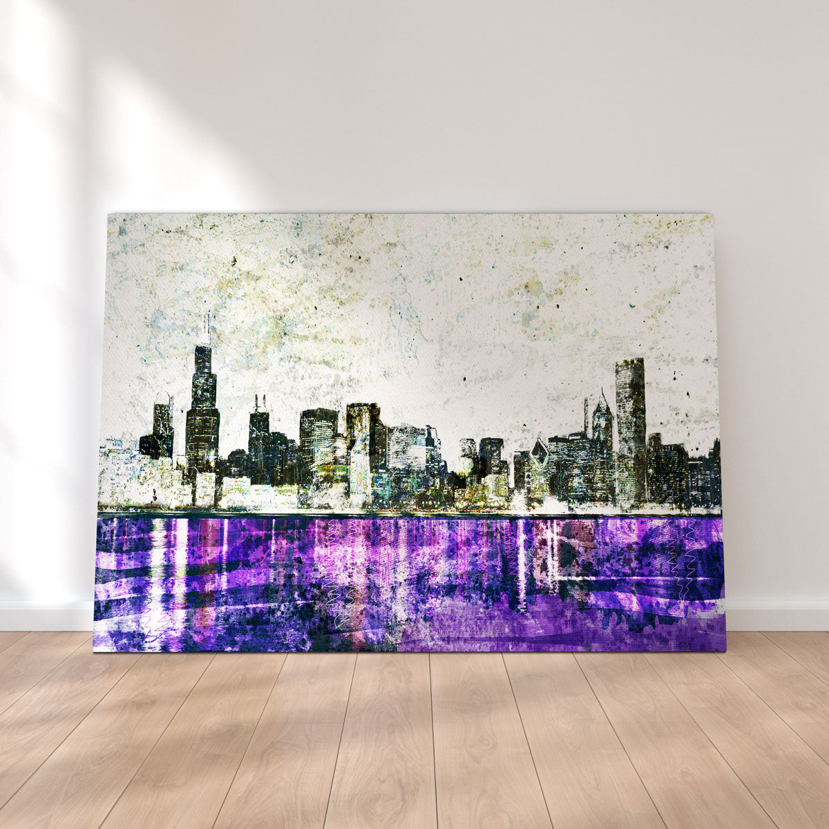 Stunning Whiteout Chicago Skyline Wall Art for Home Decor
