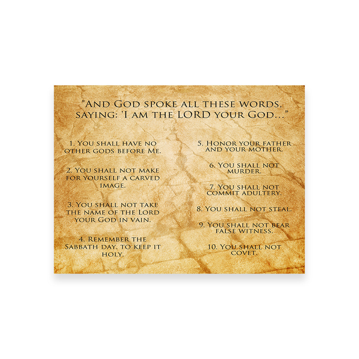 Exquisite The Ten Commandments Wall Art for Home Decor