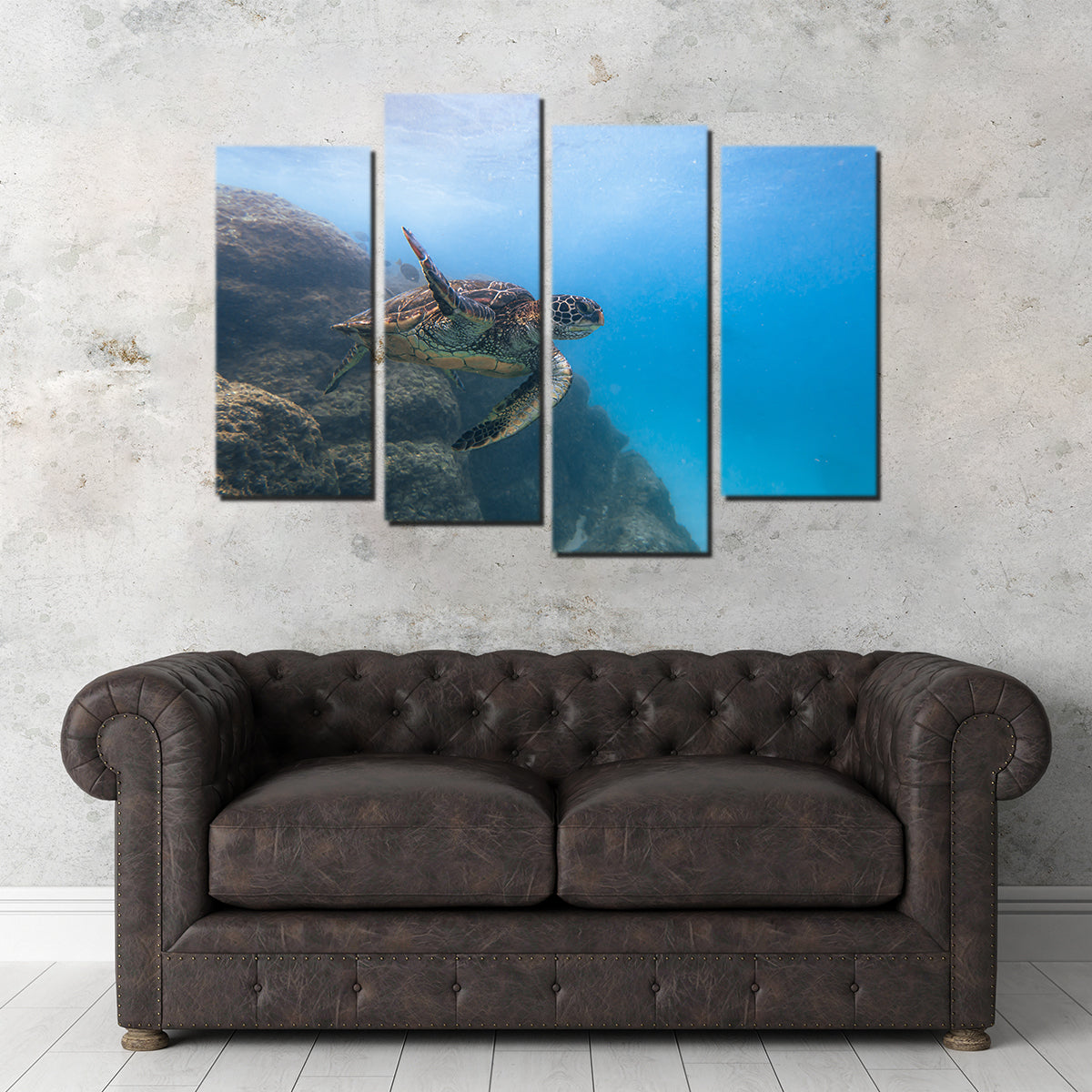 Stunning Turtle Wave Wall Art by Lucas Moore