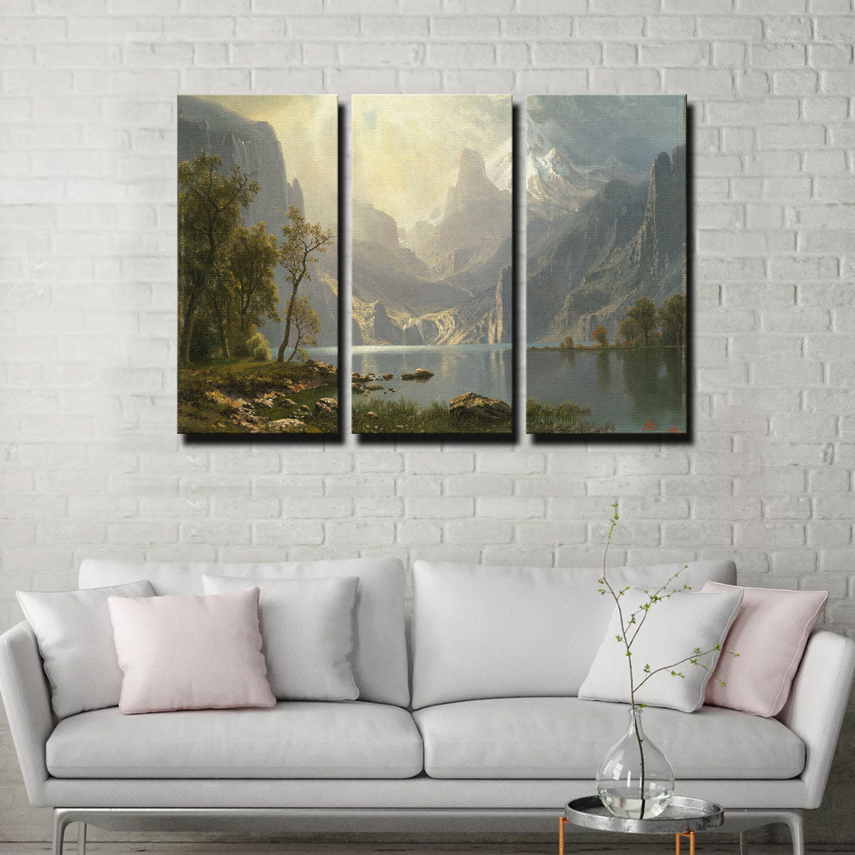 Stunning Lake Tahoe Landscape Painting Wall Art by Albert Bierstadt