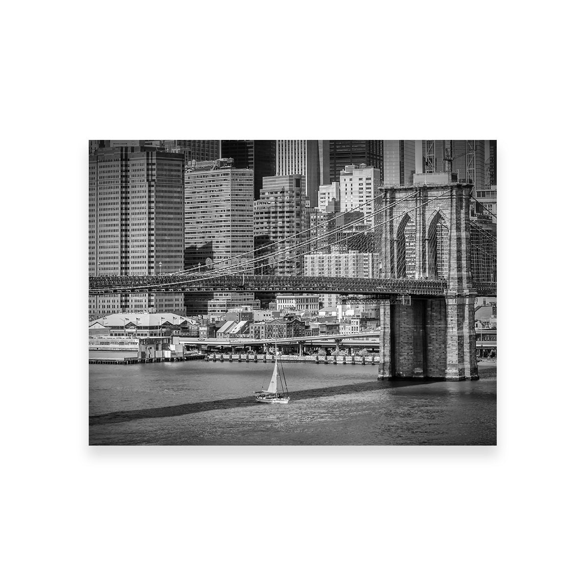 Stunning Brooklyn Bridge & Manhattan Skyline Wall Art by Melanie Viola
