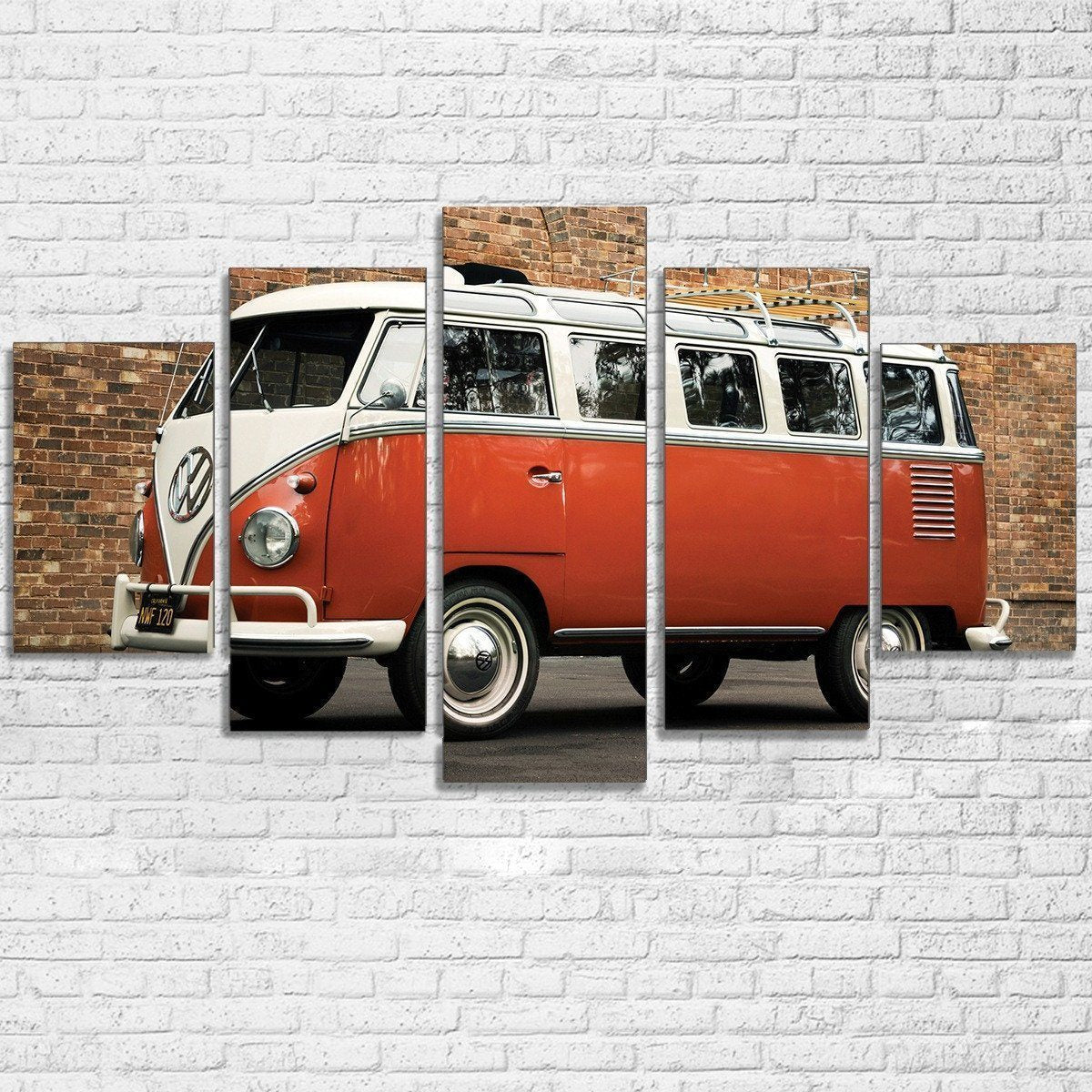 Stunning VW Microbus 5 Piece Wall Art for Your Home Decor