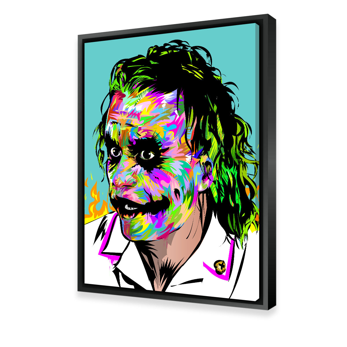 Eye - Catching Joker Brown Fire Wall Art for Your Interior