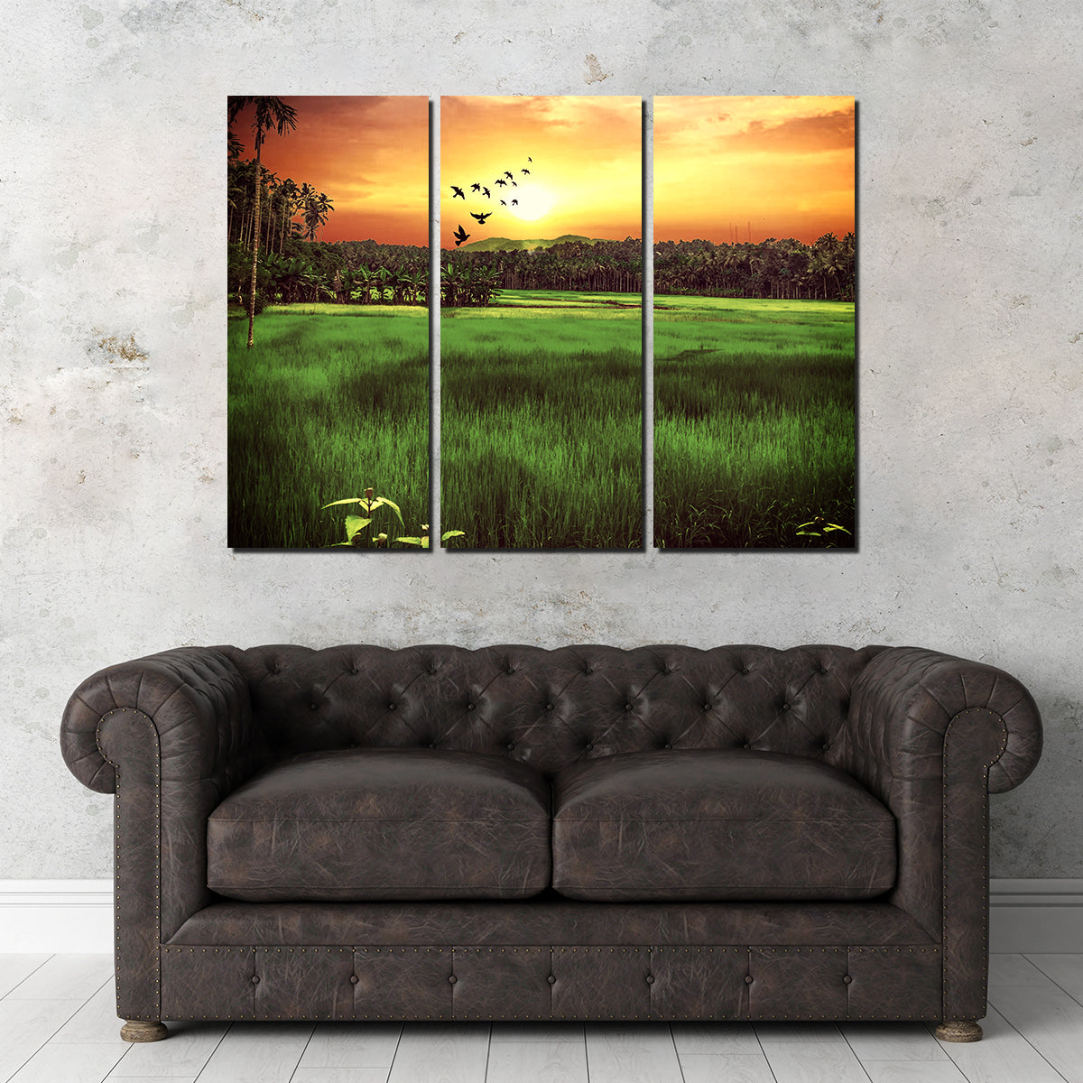 Stunning Sunset Landscape Wall Art by Dina Rolle