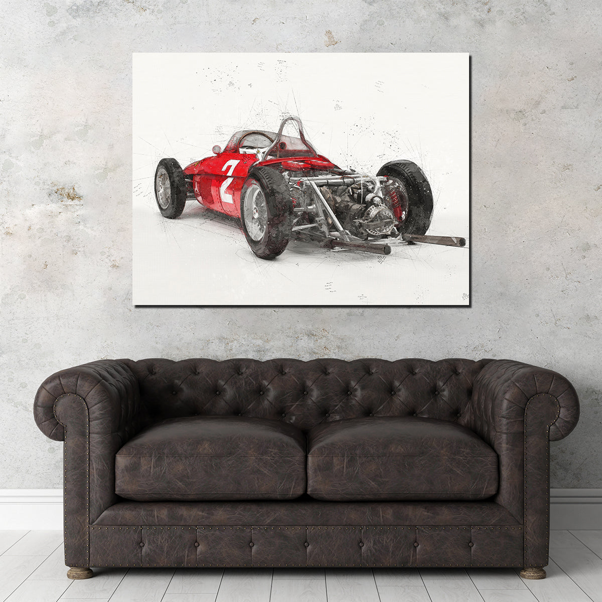 Exquisite Ferrari 156 Rear Wall Art by Stephen Chambers