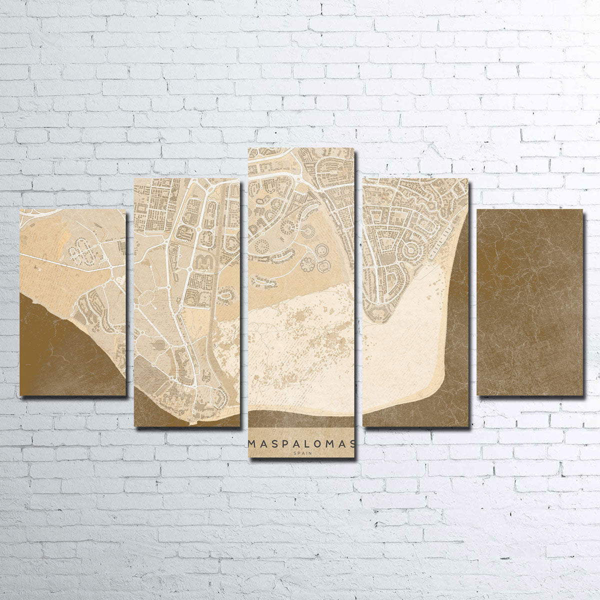 Stunning Maspalomas Map Wall Art for Your Home Decor