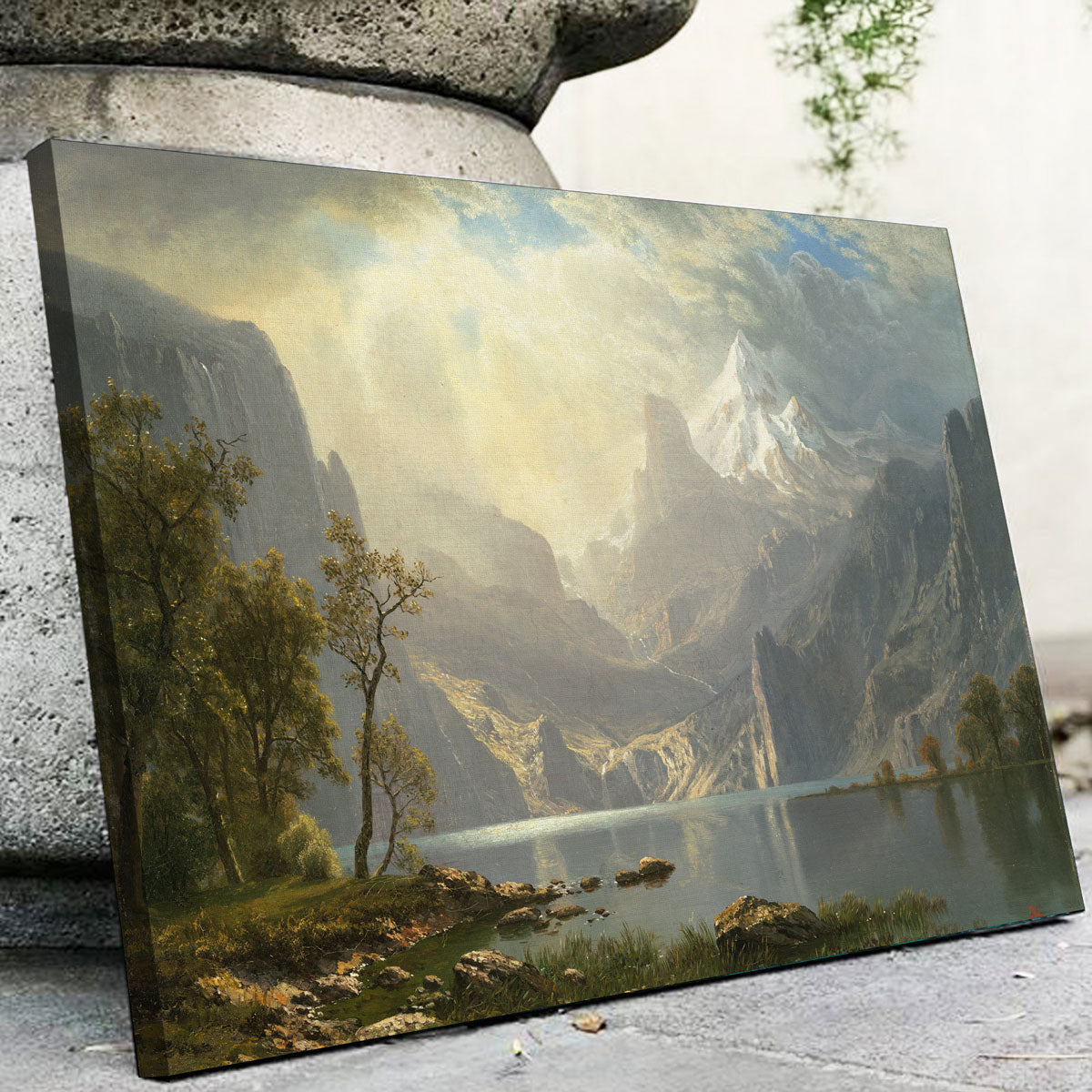 Stunning Lake Tahoe Landscape Painting Wall Art by Albert Bierstadt