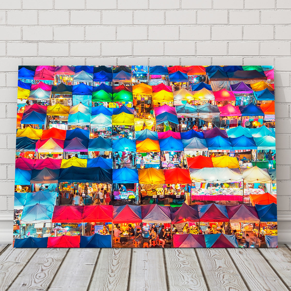 Exquisite Train Night Market Wall Art for Stunning Home Decor