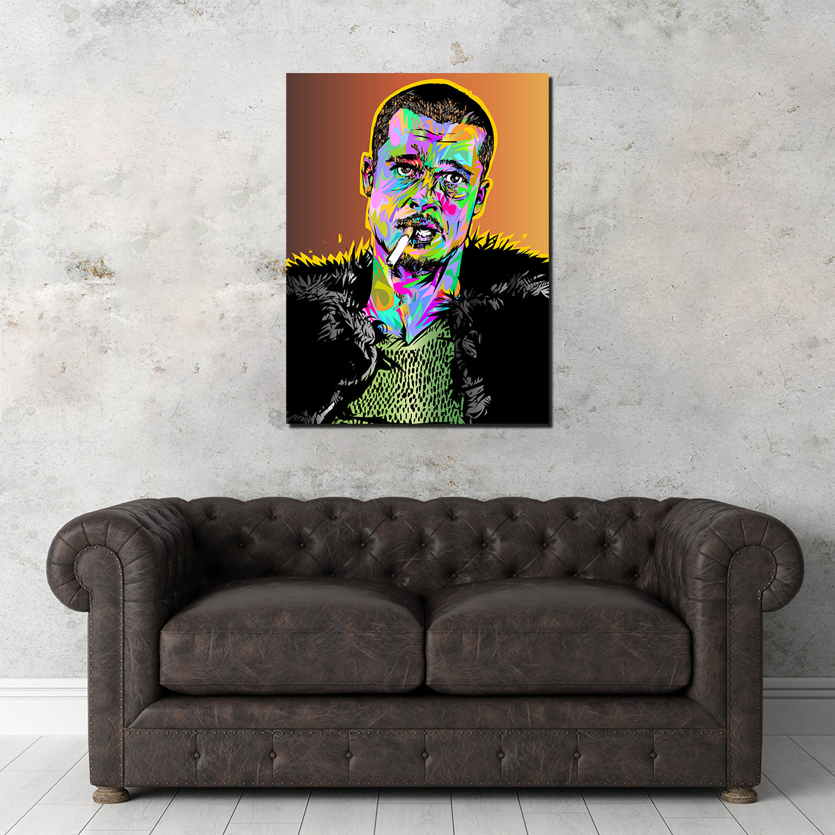 Brad Fight Club Stunning Wall Art for Home Decor