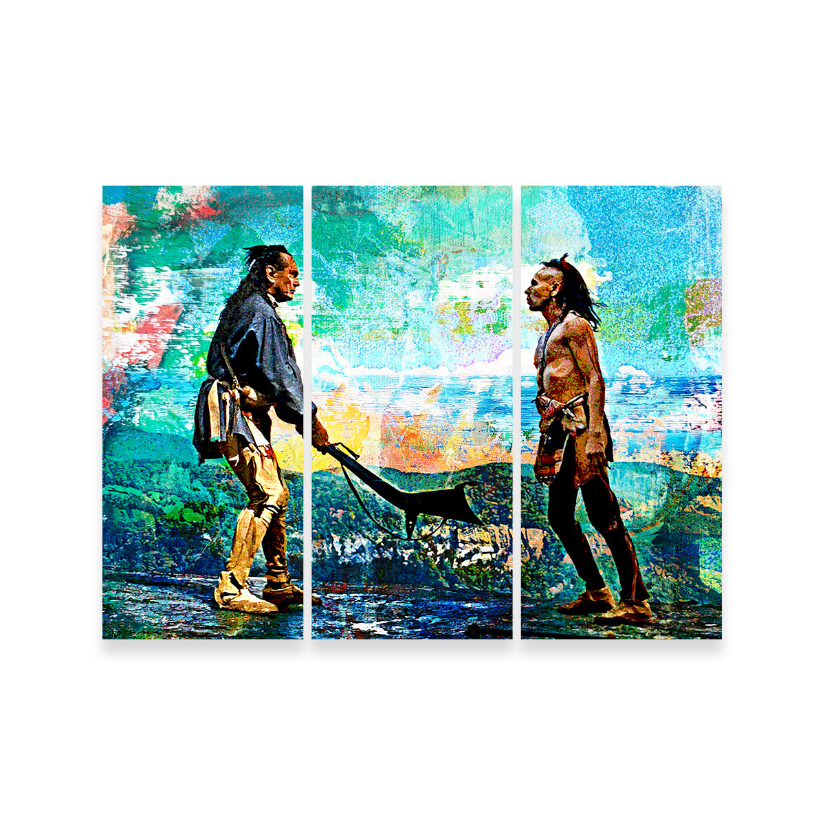 Vintage Blues 'Last of the Mohicans' Wall Art for Unique Home Decor