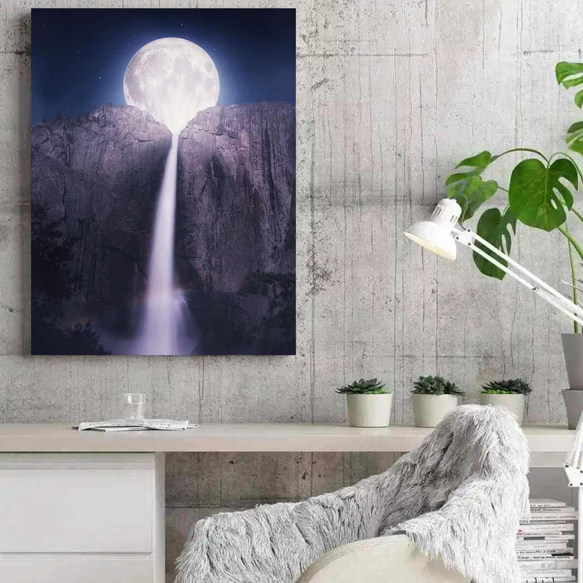 Stunning Moonfall Wall Art by Ibrahim Saifee