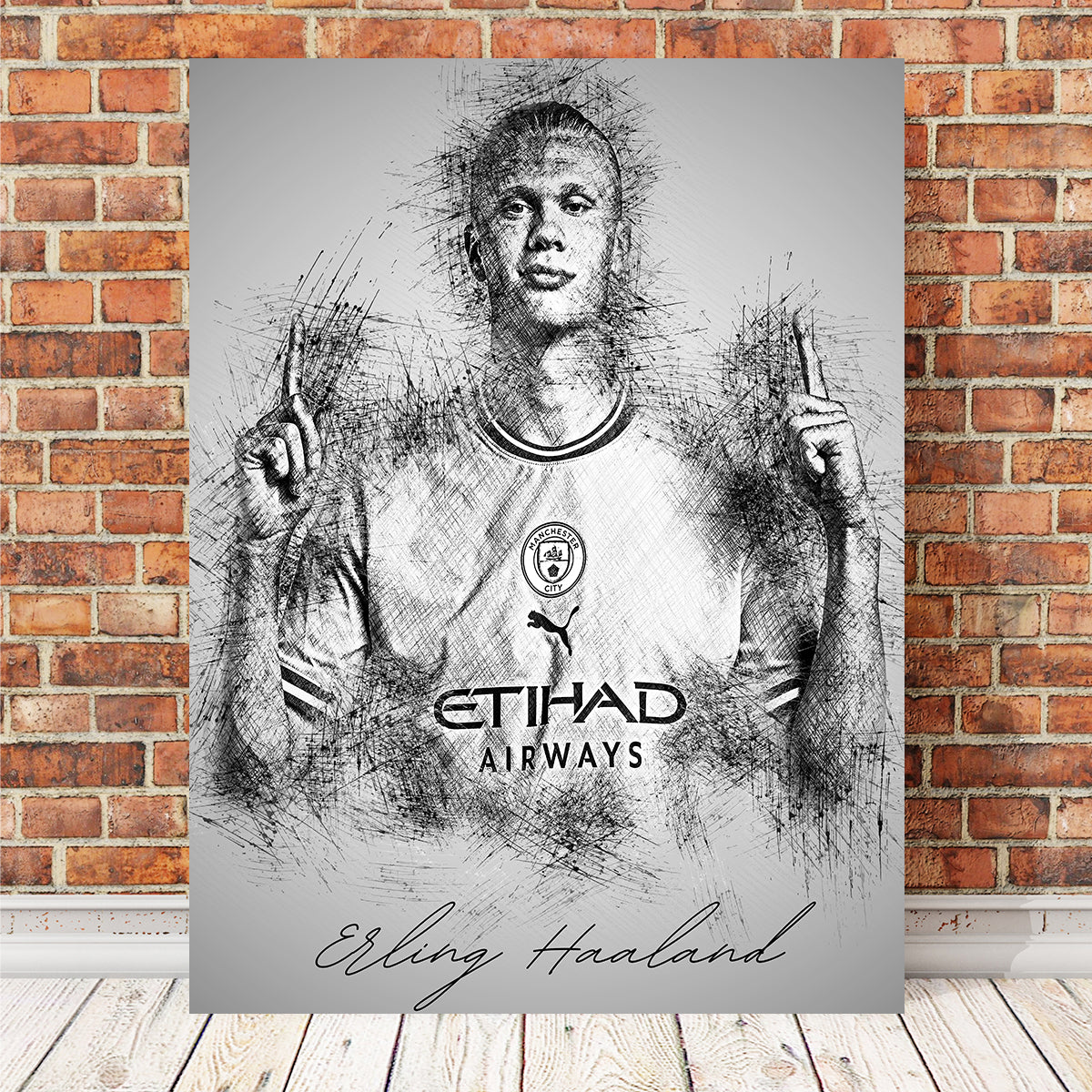 Erling Haaland High - Quality Wall Art for Football Fans
